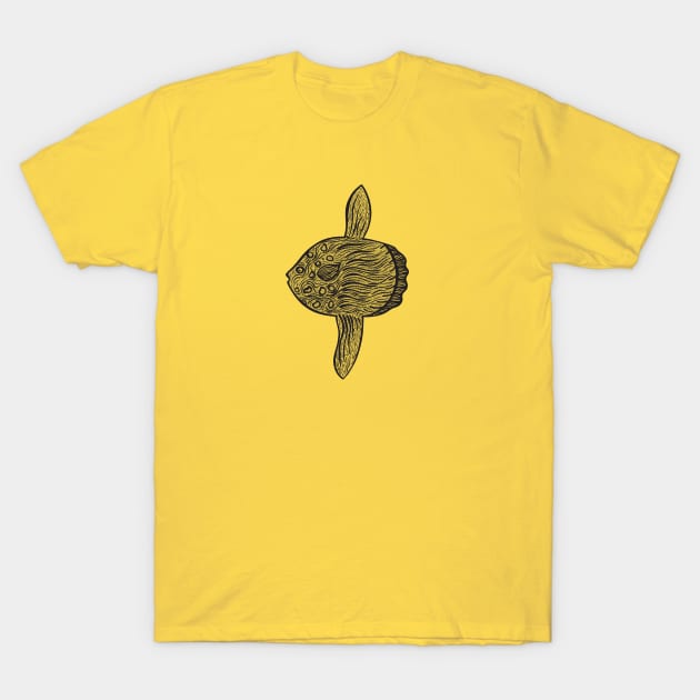 Mola Mola or Ocean Sunfish - sea lover's animal design T-Shirt by Green Paladin